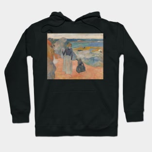 On the Beach in Brittany by Paul Gauguin Hoodie